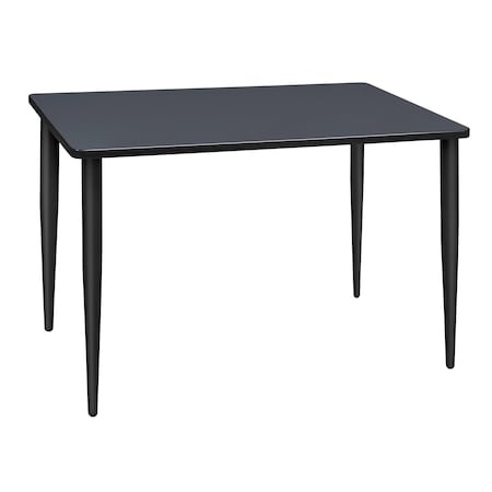 Kahlo 48 X 24 In. Training Seminar Table- Grey Top, Black Tapered Legs